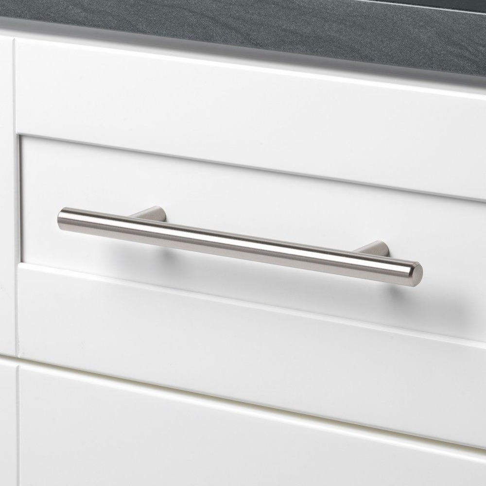 GlideRite Cabinet Pull Handle 8 Inch T-Bar Stainless Steel Brushed 5008-128-SS
